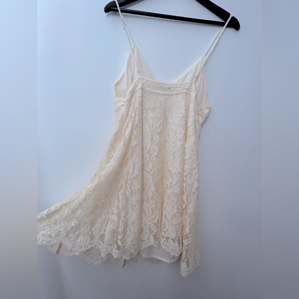 Boho Kimchi Blue Ivory Floral Lace Dress